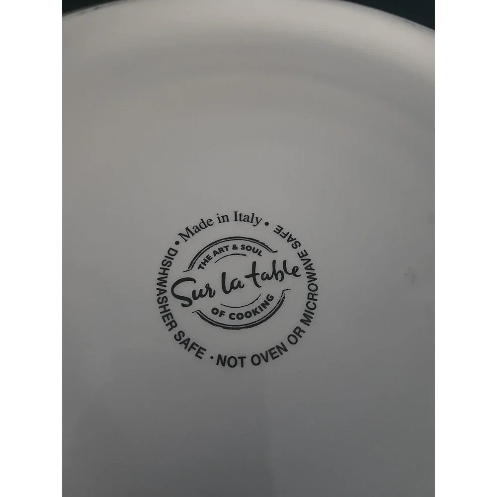 Vintage Sur La Table The Art Of Soul of Cooking Dinner Plate 15'' Made in Italy